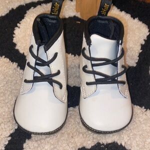 Dr. Martens Kids White and Black Boots